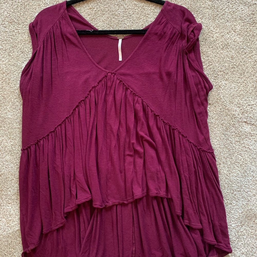 Wine Free People Flow Top